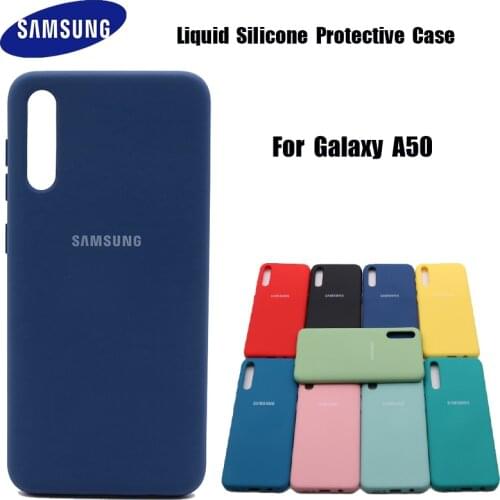 Samsung Galaxy A50 Liquid Silicone Case Soft Silky Shell Cover For Galaxy a50 2019 A505 A505F SM-A505F 6.4