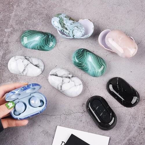 Case For Samsung Galaxy Buds+ Plus Cover Marble Texture Case for Galaxy Buds Case Earphone Headset Protective Shell For BudsPlus
