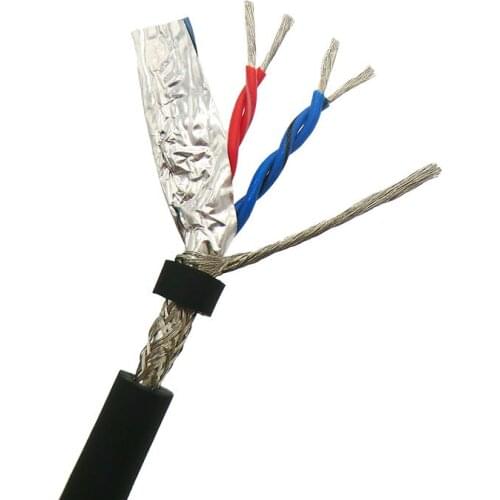 Flexible Shielded Twisted Pair Cable 4 core 0.14, 0.2, 0.3mm² 100m 485 Signal Data Control Wire for Encoder (26,24,22AWG)