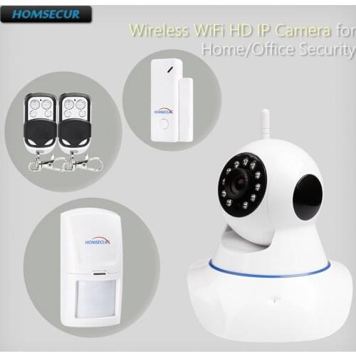 HOMSECUR APP HD WIFI Camera IR Night Vision+ Wireless PIR Sensor For House Alarm