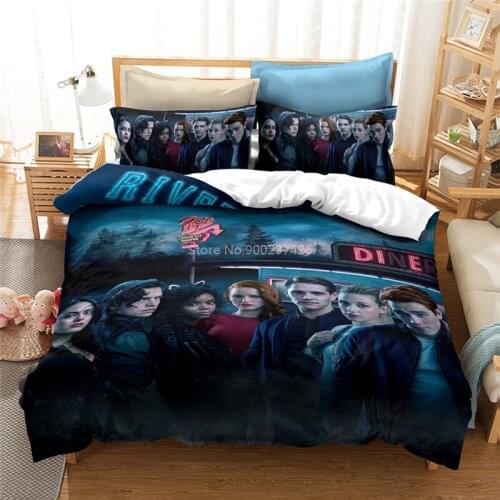 Hot Movie Riverdale Pattern Duvet Cover Set Pillowcase 3d Bedding Sets Bed Linen Bedclothes Twin Full Queen King Bedroom Decor