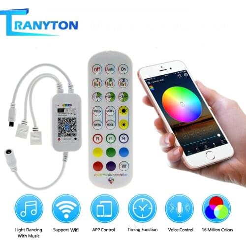 Magic Home 12V RGB Wifi Music Controller 24Key For 5050 2835 5630 Led Strip compatible with Alexa