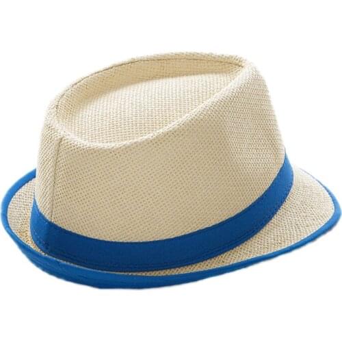 Summer paper Straw panama jazz Hat cap Casual Fedoras Outdoor Beach Sunhat Gangster cap chapeau for men women GH-4