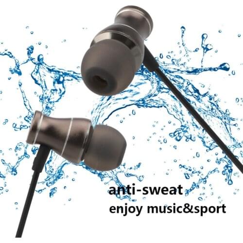 Magnet Metal Earphone In-ear Earphone Heavy Bass Sound Anti Sweat Sport Headset Handsfree Earbuds fone de ouvido 2019 new