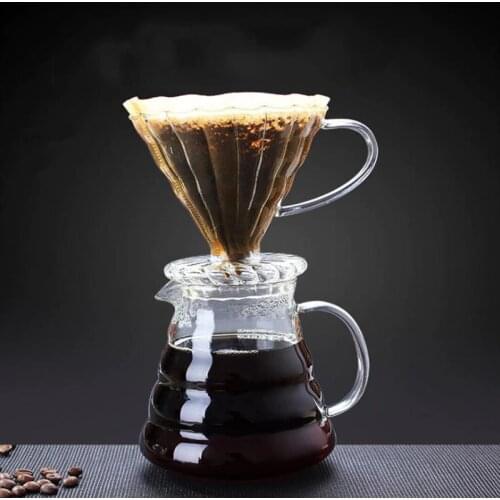 MICCK Permanent Coffee Filters Elegant Barista Tools Cappuccino Glass Filter Kettle For Kitchen Heat-Resistant Cafe Kettle Pot