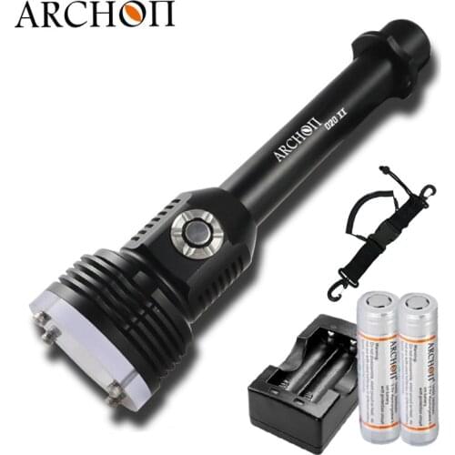 Powerful Led Diving Flashlight ARCHON D20-II Diving Light 1200LM Torch 18650 Flashlight Underwater Photography Diver lantern