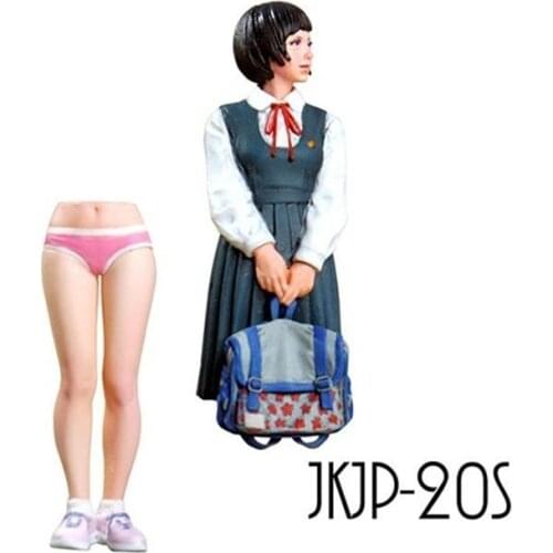 Resin Figure Kit 1/20 School Girl with Bag Unpainted Resin Kit