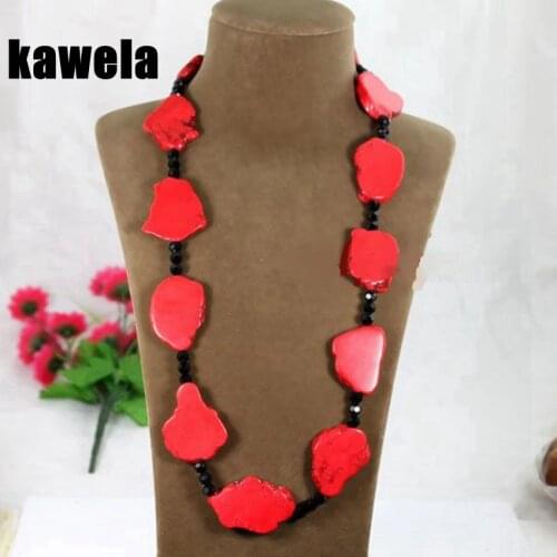 New Arrival Red Stone Necklace, Long Necklace Statement