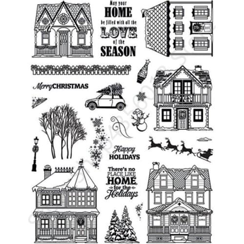 New home Transparent Silicone Stamp Seal for DIY scrapbooking photo album Decorative clear stamps A439