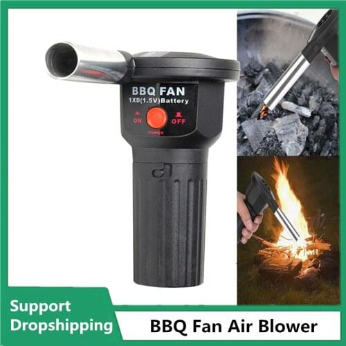 Portable Handheld Battery Powered BBQ Fan Air Blower for Outdoor Camping Picnic Barbecue Cooking Tool Grill Accessories