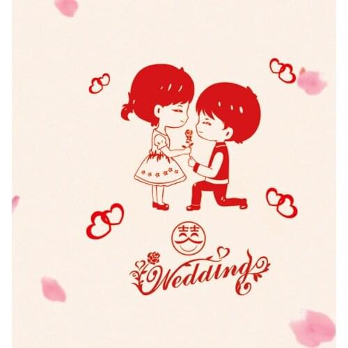 Wedding supplies static hi word set creative wedding room decoration layout window cutout wall stickers door stickers
