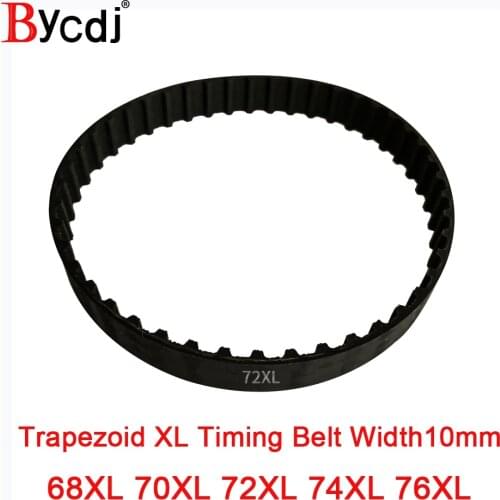 XL Timing Belt 68XL/70XL/72XL/74XL/76XL Rubber Timing Pulley Belt 10mm Width Closed Loop Toothed Transmisson Belt pitch=5.08mm
