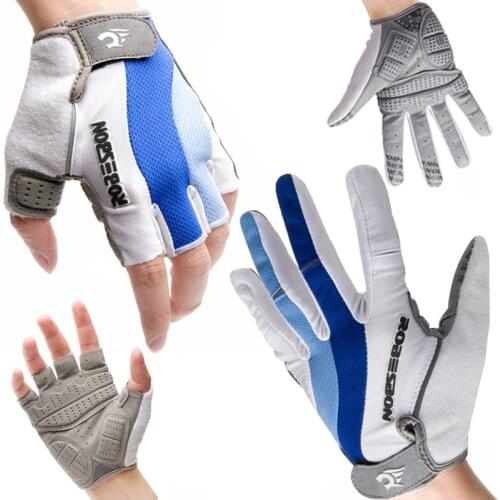 Silicone Shockproof Half Finger Gloves Breathable Bike Gloves Antiskid Bicycle All Finger Gloves Soft MTB Gloves men guantes mtb