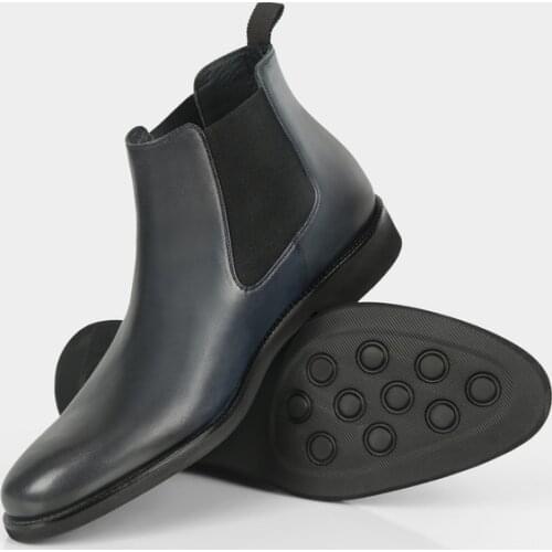 Modern Comfortable Stylish Winter Autumn Seasonal Mens Shoes Boots Hand-painted Personalized Production 100% Genuine Leather