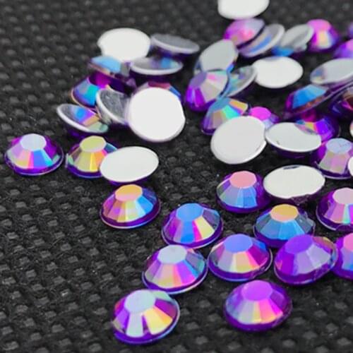 1 Box AB Crystal Rhinestones Nail Art Stones Strass Foil Back For Naill Diamonds Glitter Decoration Tips 24 Colors For Choose