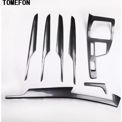 TOMEFON For BMW X1 F48 2016 2017 2018 LHD ABS Carbon Fiber Wood Special Paint Interior Front Gear Shift Panel Inner Side 4 Door