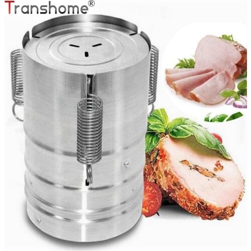 Transhome Stainless Steel 3-layer Ham Press Maker Hamburger Meat Production Machine Round Shape Seafood Meat Tools Kitchen tools