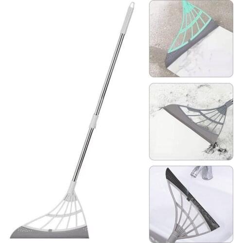 Magic Wiper Broom Wipe Squeeze Silicone Mop for Wash Floor Clean Tools Windows Scraper Pet Hair Non-Stick Sweeping and Kitchen