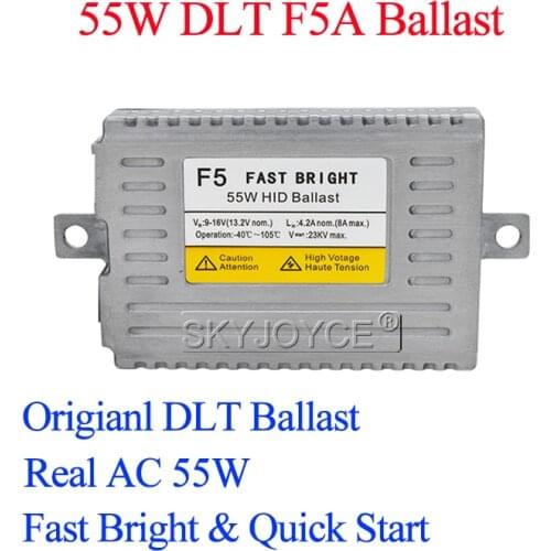 Premium AC 55W Car Headlight Ballast DLT F5 Fast Bright Slim Ballast Reactor For 12V 55W Xenon H1 H3 H7 H11 HB3 D2H HID Bulb Kit