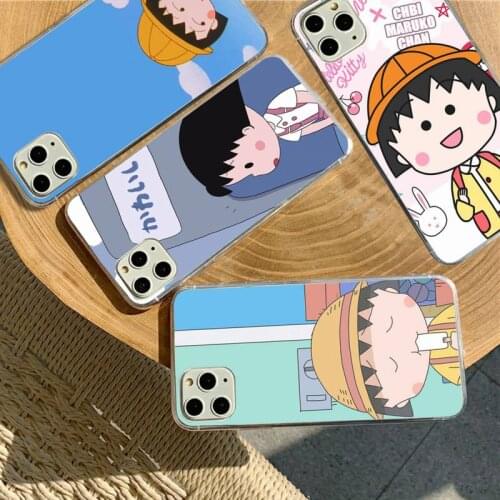 YNDFCNB Cartoon Chibi Maruko Chan Phone Case for iPhone 11 12 pro XS MAX 8 7 6 6S Plus X 5S SE 2020 XR fundas