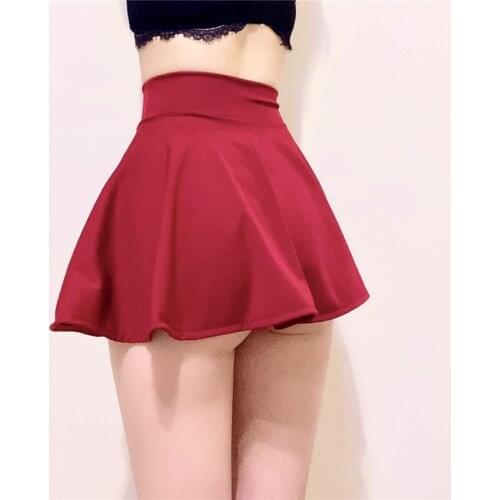 Big Hem Flared Pleated Women High Waist Skirts Lady Mini Skirts Outdoor Sexy Sweet Harajuku Girls Dance Short Skirt Street Wear