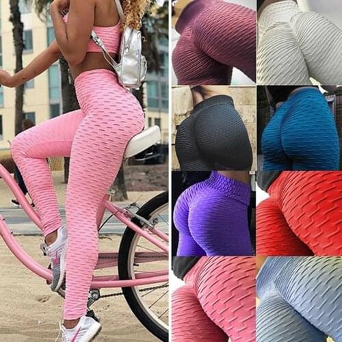 KIWI RATA Butt Lifting Anti Cellulite Sexy Leggings for Women High Waisted Yoga Pants Workout Tummy Control Sport Tights