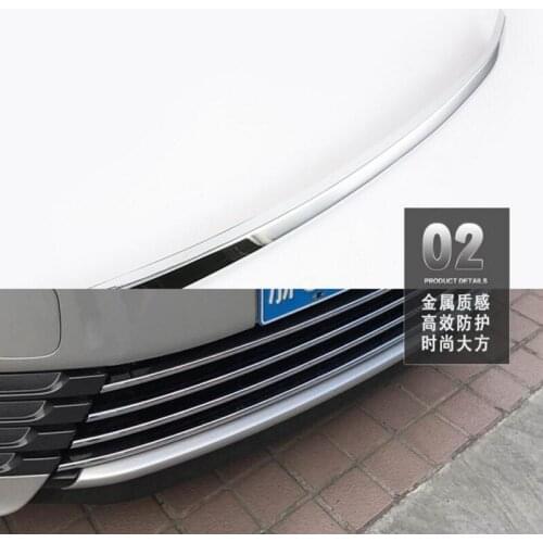 1PC Matte ABS Chrome Car Front Bumper Lid Cover Trim Molding Strip For TOYOTA Corolla 2017 Car Styling Auto Accessories