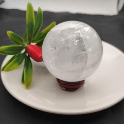 5-6cm Natural calcite crystal sphere Iceland spar ball Quartz Crystal Rock Energy sphere Mineral Specimen