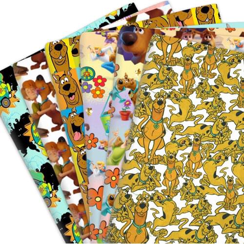 50*145cm 100% Pure Cotton Cartoon Dogs Polyester Cotton Material Patchwork Sewing Fabrics Quilt Needlework DIY Cloth