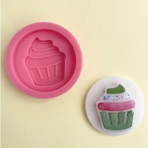 A0NF DIY Resin Epoxy Flower/Cupcake/Mouse Head Badge Series Mobile Phone Back Sticker Combination Silicone Mold