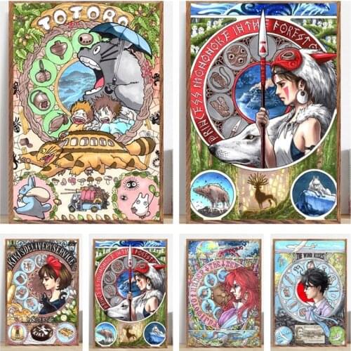 5D DIY Diamond Painting Cartoon Anime Characters Square Round Acrylic Rhinestone Cross Stitch Kit Childrens Handmade Products