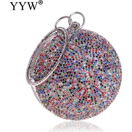 Diamond Women Party Metal Crystal Clutches Evening Bags Wedding Bag Bridal Crossbody Shoulder Handbag Wristlets Clutch Purse