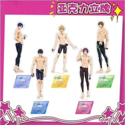 Anime Free! Tachibana Makoto Nanase Haruka Hazuki Nagisa Rin Matsuoka Acrylic Stand Figure Model Plate Desktop Toy Decor Gifts