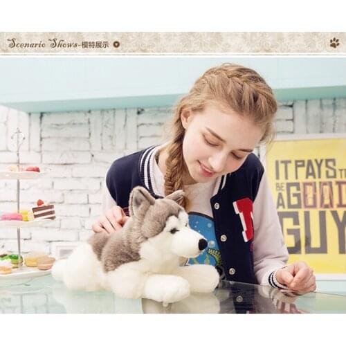 Free shipping creative simulation 47cm super cute dog Husky huskies doll plush toys Soft Toy baby gift
