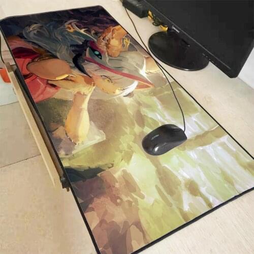 XGZ Cute Anime Made In Abyss Cartoon Locking Edge Large Mouse Mat for Laptop Computer Keyboard Pad Desk Mat Gaming Mouse Pad