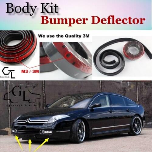 Bumper Lip Deflector Lips For Citroen C6 2005~2013 Front Spoiler Skirt For TopGear Friends Car View Tuning / Body Kit / Strip