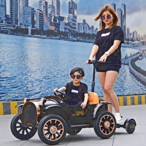 Parent-child Childrens Electric Car Remote Control Four-wheel Can Stand Adults Can Sit on Baby Toy Stroller