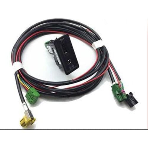 For Golf 7 MK7 VII CarPlay media USB AUX Switch MIB2 MDI USB AMI Adapter Plug Socket Cable wiring Harness 5G0035222F 5QD035726E