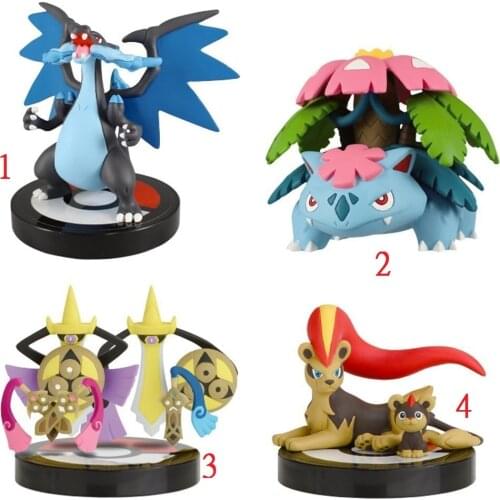 TAKARA TOMY Pokemon Action Figure Gacha Charizard Venusaur Pyroar Ornaments Rare Model Toys