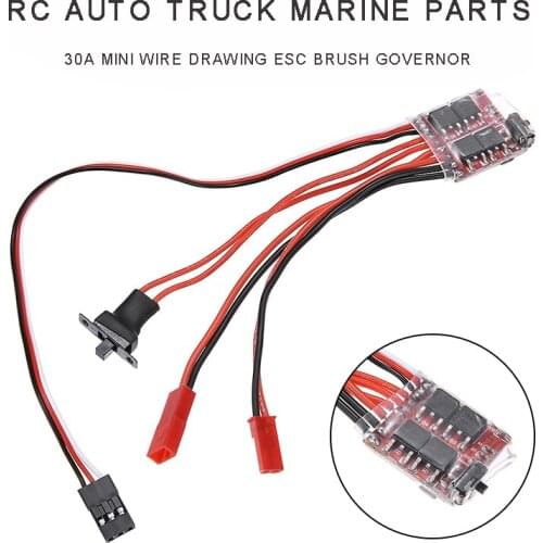 30A Mini Brushed Speed Controller ESC Brush Electronic Motor Speed Controller For RC Car Truck Boat Accessories