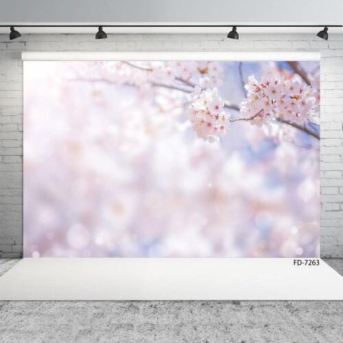 Spring Flowers Cherry Blossom Photography Backdrops Customized Backgrounds for Portrait Children Baby Photophone Photo Studio