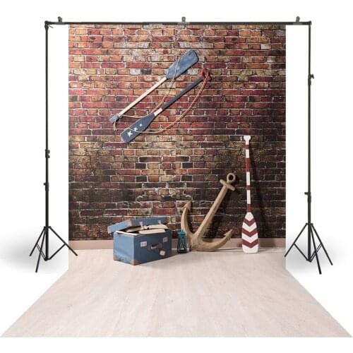 HUAYI Photography Backdrop Newborns Baby Birthday Studio Photo Background Navigation Anchor Boys Brick Photo Backdrops XT-6729