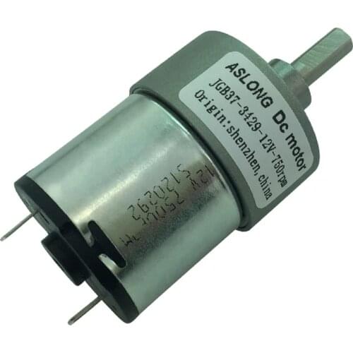 JGB37-3429 ASLONG brand 12v 24VDC gear motor with 37mm metal gear boxfrom 6rpm to 1200rpm