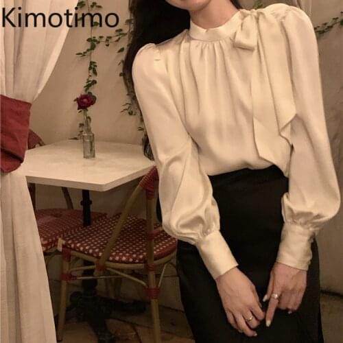 Блузки с бантом Kimotimo China At AliExpress
