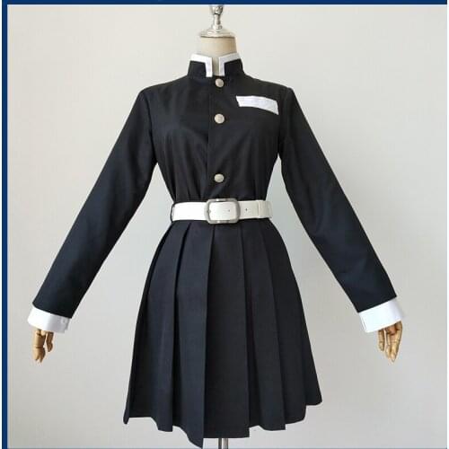 Anime Comic Demon Slayer Kimetsu no Yaiba Cosplay Costumes Tsuyuri Kanawo Cosplay Costume Japanese Kimono Black Uniforms Clothes
