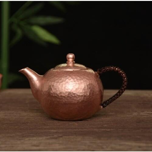 1pc 250ml handmade copper bronze teapot coffee pot kettle water pot Craft pot for tea coffee making