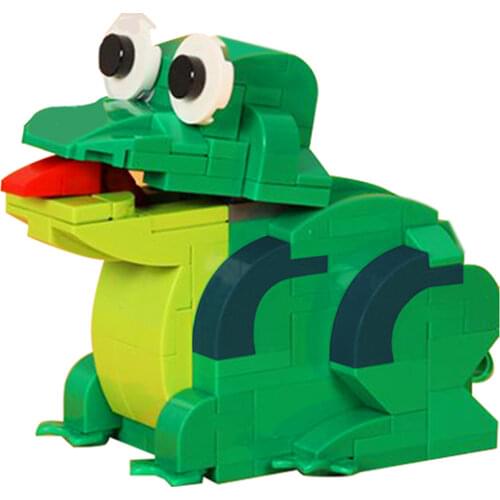 MOC Animal frog Mechanical Building Blocks Kit Pest Toad Bricks Idea Animal Model Idea Assemble Toys For Child Birthday Gift