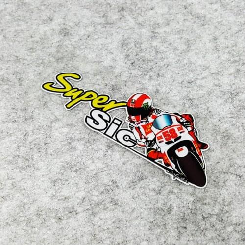NO.S346 GalonDeco MOTO GP Racing Reflective Sticker NO.58 Super Sic Car Motorcycle Sticker Decals Moto Helmet Decoration