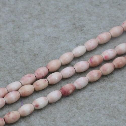 Olive shape Riverstones loose beads 5x8mm DIY 15 inches wholesale women jewelry making design gifts