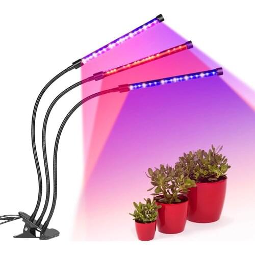 Full Spectrum LED Grow Light Flexible Holder Clip Desk Lamp 360 degree Adjustable Table Plant Growing Light With Remote Control